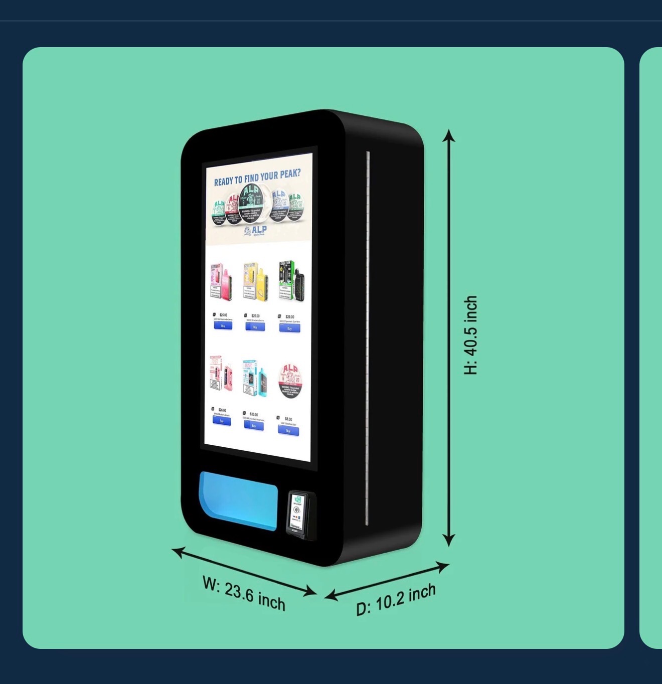 KWIGZ Vending Machine in venue